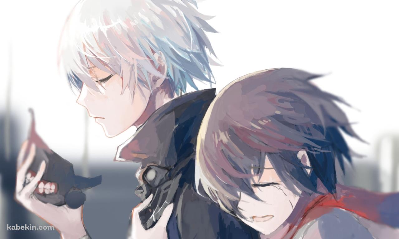 金木研と泣く霧嶋董香 / 東京喰種トーキョーグール:Reの壁紙(1280px x 768px) 高画質 PC・デスクトップ用