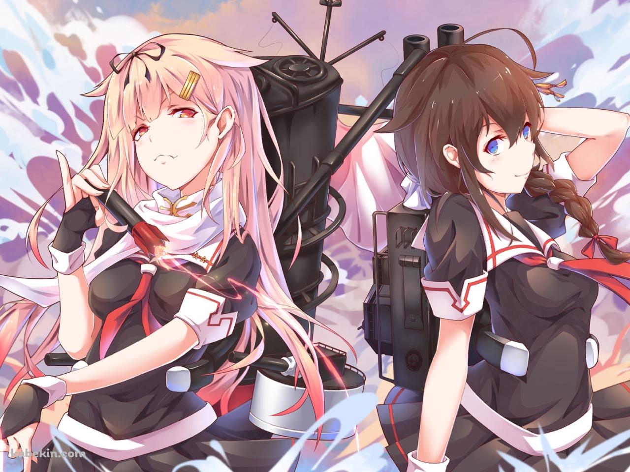 並び立つ時雨と夕立 / 艦隊これくしょんの壁紙(1280px x 960px) 高画質 PC・デスクトップ用