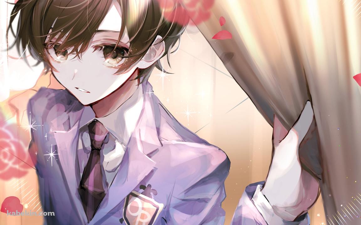 カーテンをめくる藤岡ハルヒ / 桜蘭高校ホスト部の壁紙(1152px x 720px) 高画質 PC・デスクトップ用