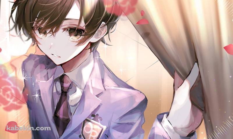 カーテンをめくる藤岡ハルヒ / 桜蘭高校ホスト部の壁紙(800px x 480px) 高画質 PC・デスクトップ用