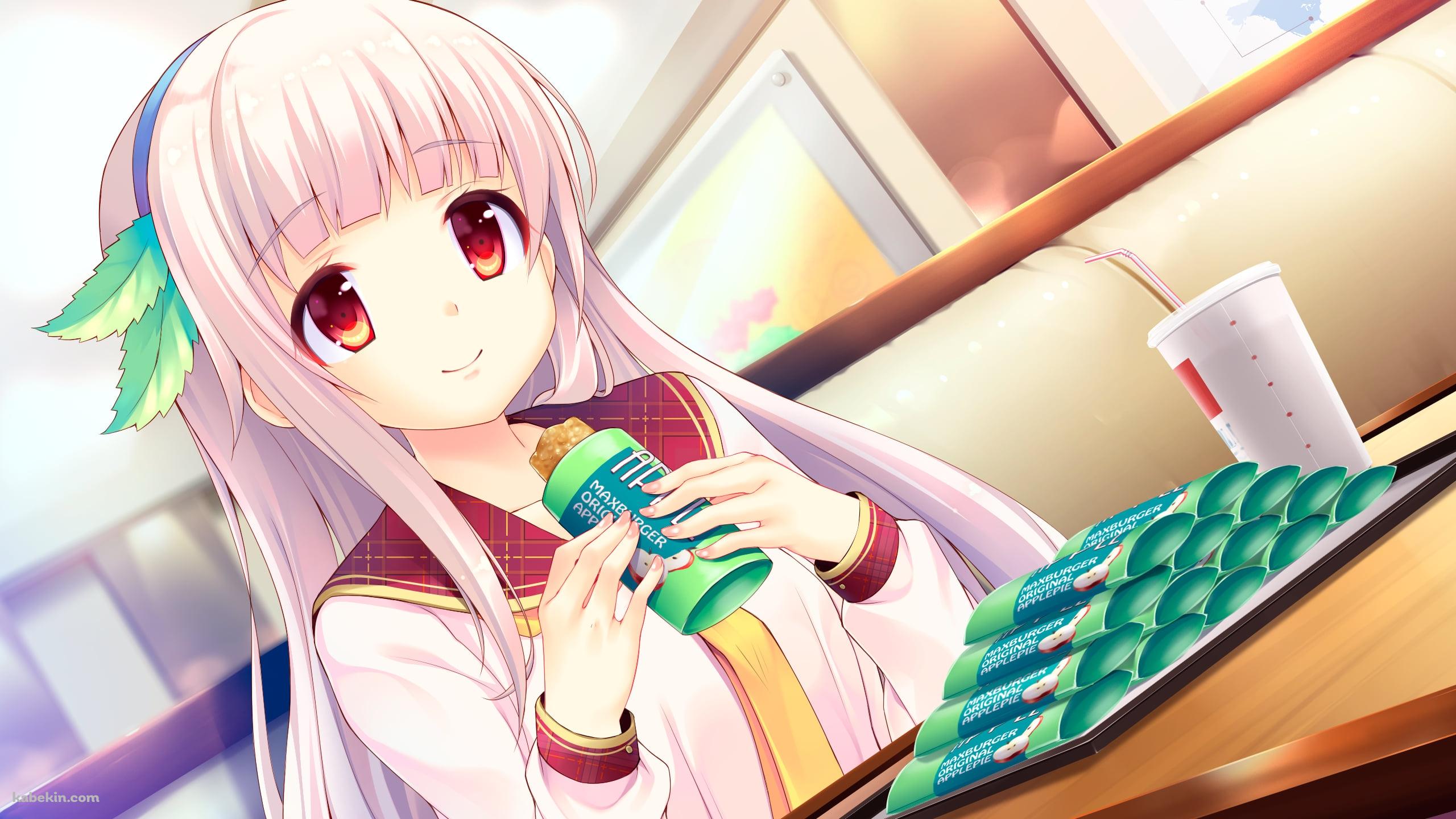 アップルパイを食べる姫守 彩雨 / 私が好きなら「好き」って言って!の壁紙(2560px x 1440px) 高画質 PC・デスクトップ用
