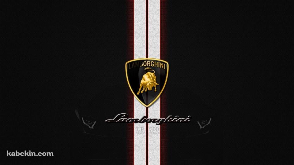ランボルギーニのロゴ / Lamborghini logo / 黒 / 2本の線の壁紙(960px x 540px) 高画質 PC・デスクトップ用