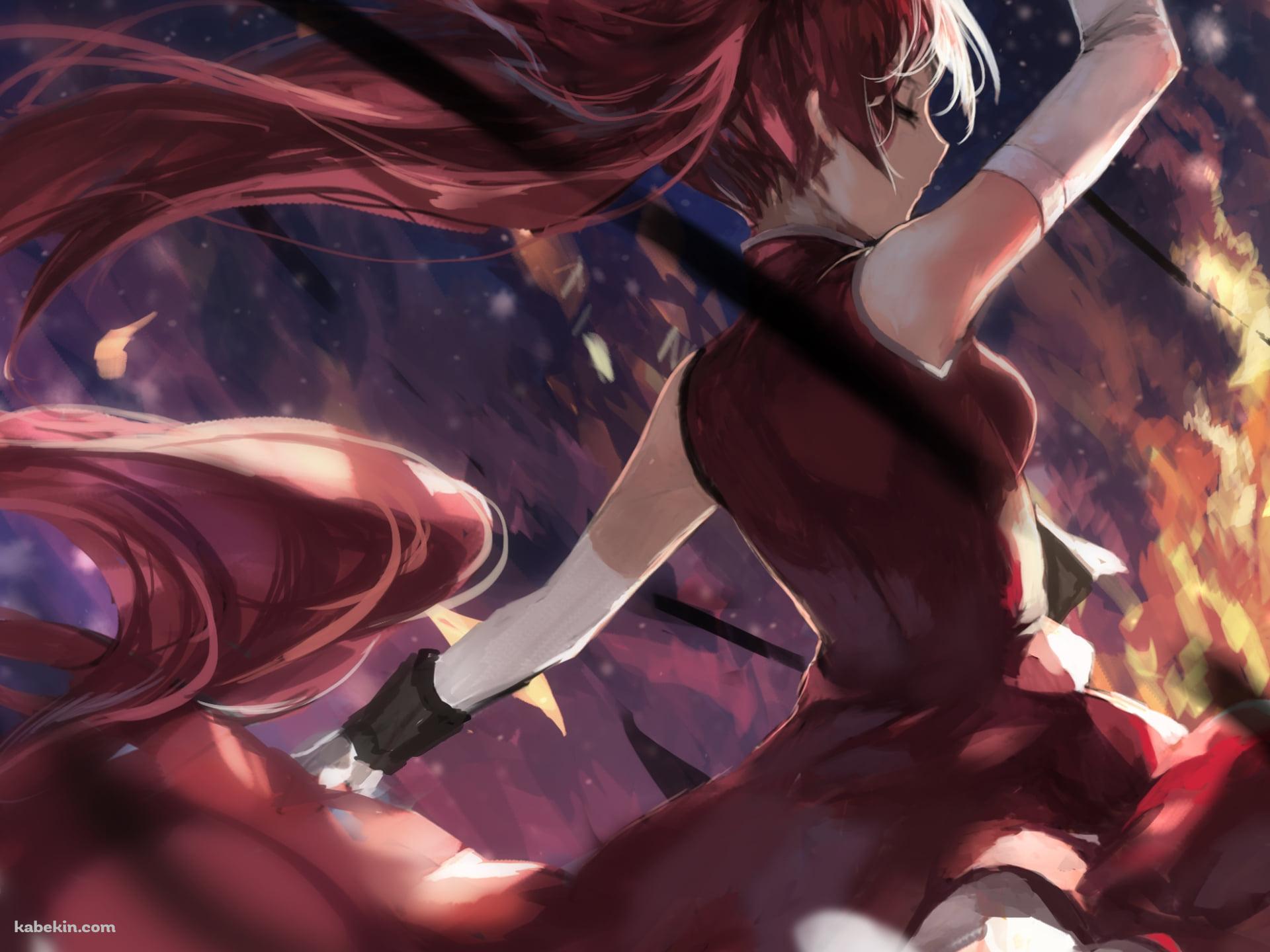 夕暮れ時、舞う佐倉杏子 / 魔法少女まどか☆マギカの壁紙(1920px x 1440px) 高画質 PC・デスクトップ用
