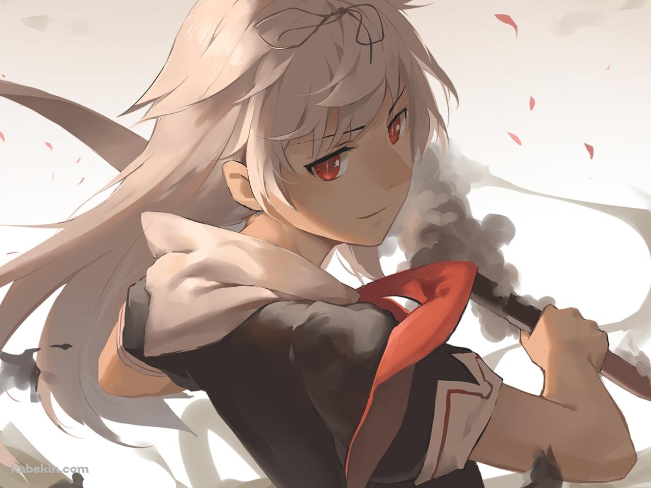 武器を持つ夕立 / 艦隊これくしょんの壁紙(1280px x 960px) 高画質 PC・デスクトップ用