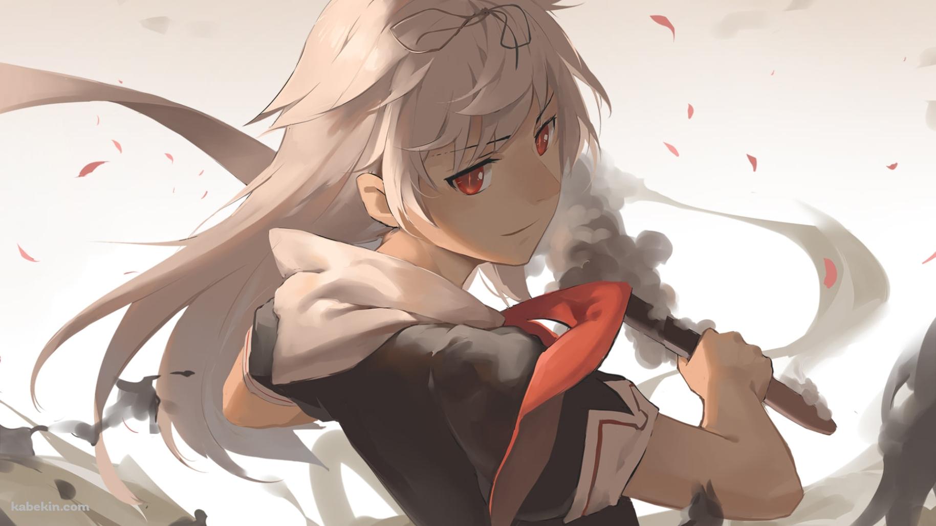 武器を持つ夕立 / 艦隊これくしょんの壁紙(1829px x 1029px) 高画質 PC・デスクトップ用