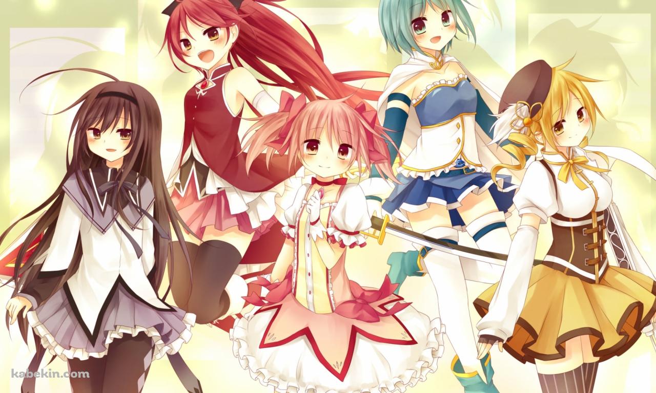 暁美ほむら / 鹿目まどか / 佐倉杏子 / 美樹さやか / ファンアート / 魔法少女まどか☆マギカの壁紙(1280px x 768px) 高画質 PC・デスクトップ用