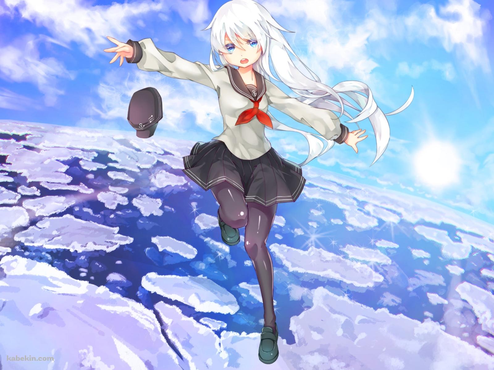 氷河の上を渡る響 / 艦隊これくしょんの壁紙(1600px x 1200px) 高画質 PC・デスクトップ用
