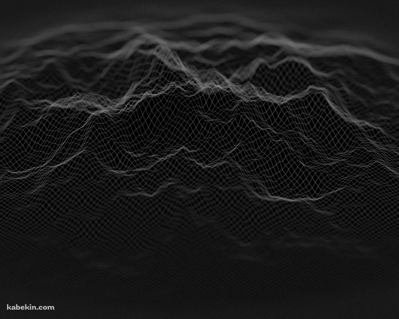 かっこいい隆起する山の黒いポリゴン / Cool rising mountain black polygonの壁紙(1280px x 1024px) 高画質 PC・デスクトップ用