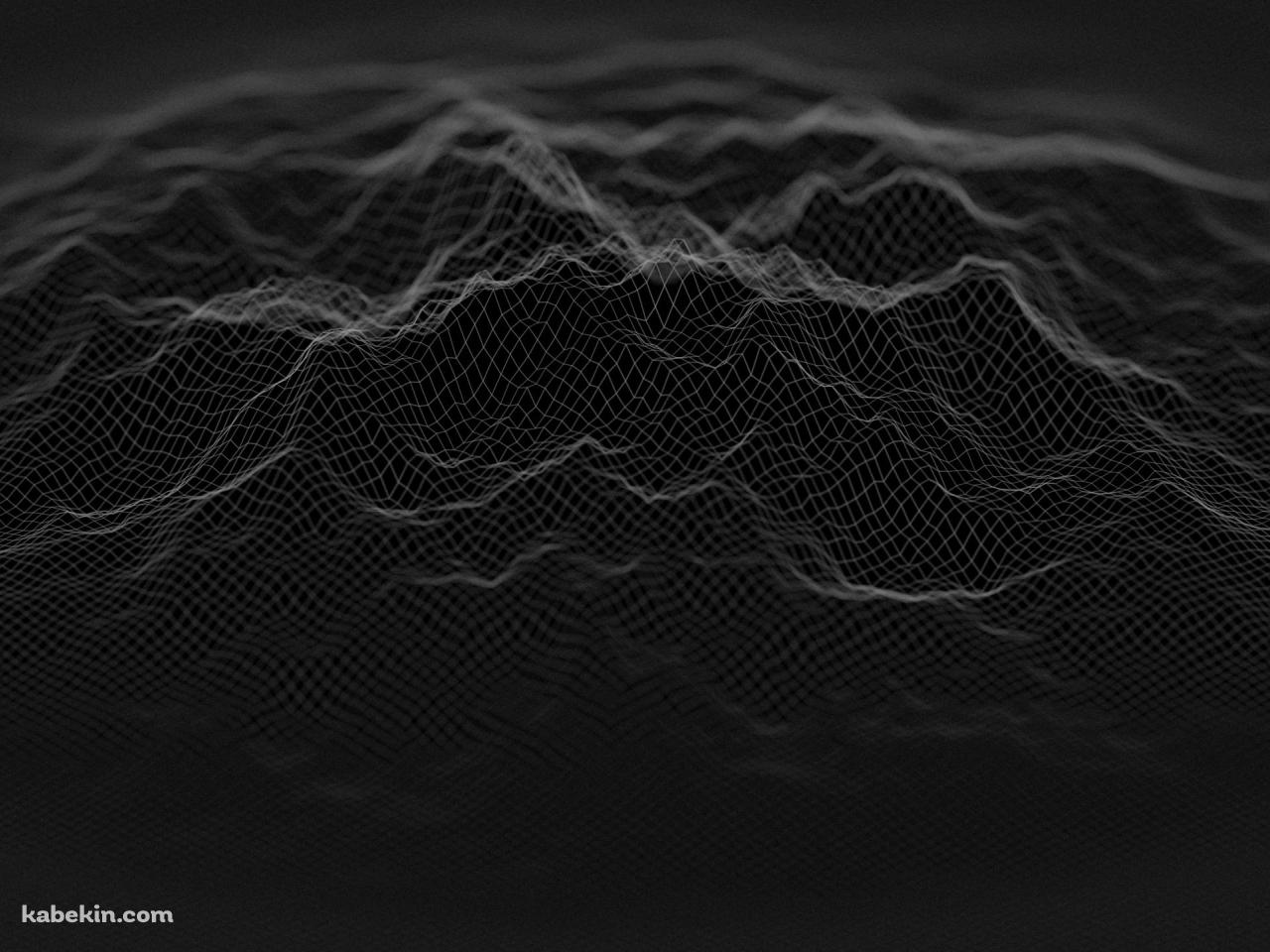 かっこいい隆起する山の黒いポリゴン / Cool rising mountain black polygonの壁紙(1280px x 960px) 高画質 PC・デスクトップ用