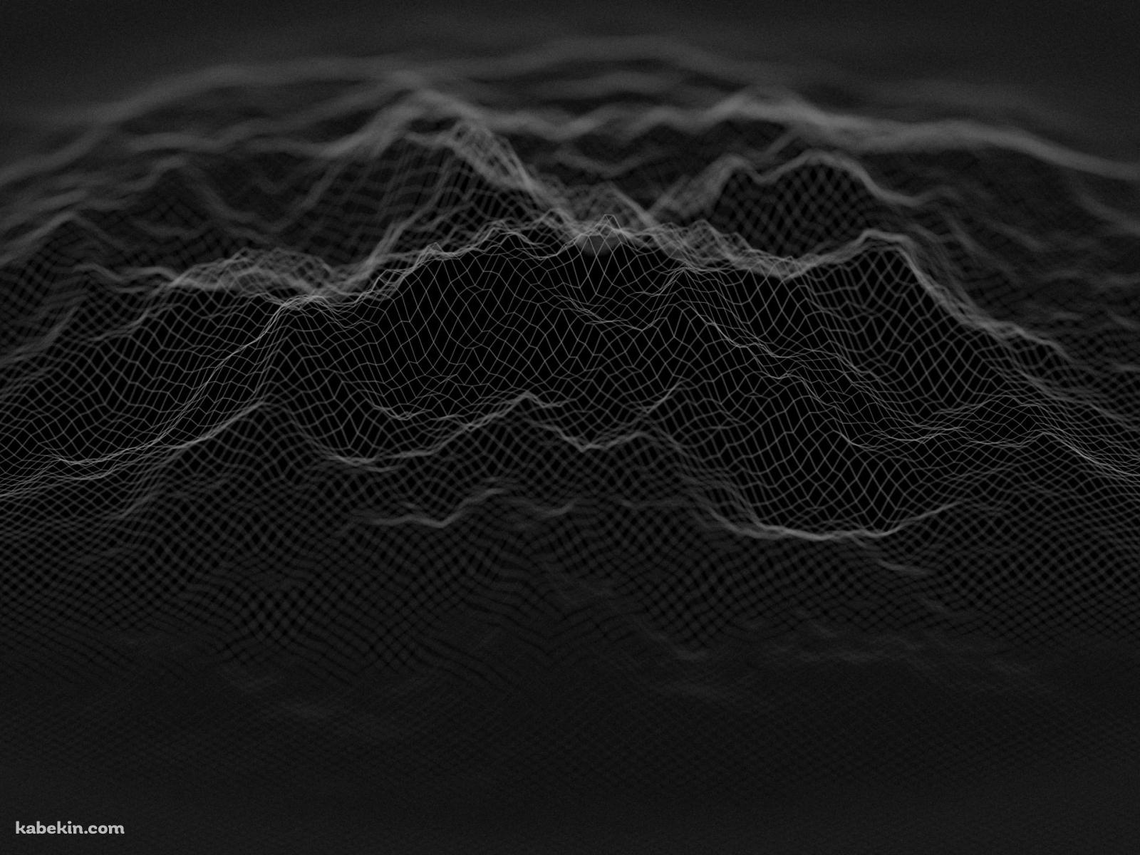 かっこいい隆起する山の黒いポリゴン / Cool rising mountain black polygonの壁紙(1600px x 1200px) 高画質 PC・デスクトップ用