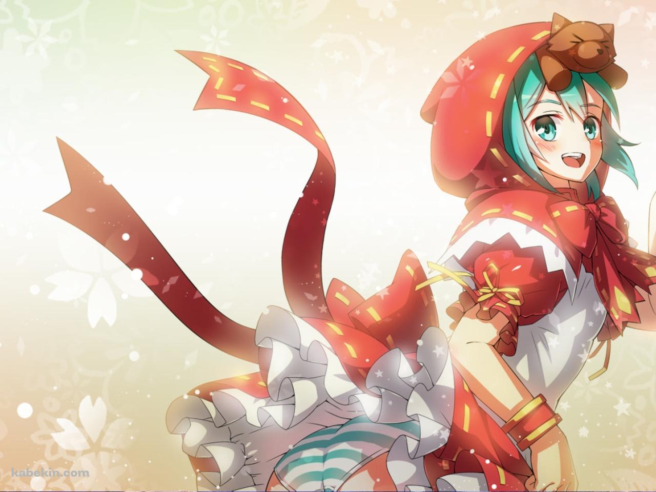 初音ミク / みくずきん / ボカロ / ボーカロイドの壁紙(1280px x 960px) 高画質 PC・デスクトップ用