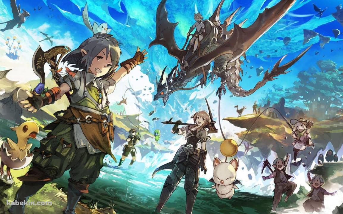 ポップで可愛いFF16 / モーグリ / チョコボ / 飛龍の壁紙(1152px x 720px) 高画質 PC・デスクトップ用