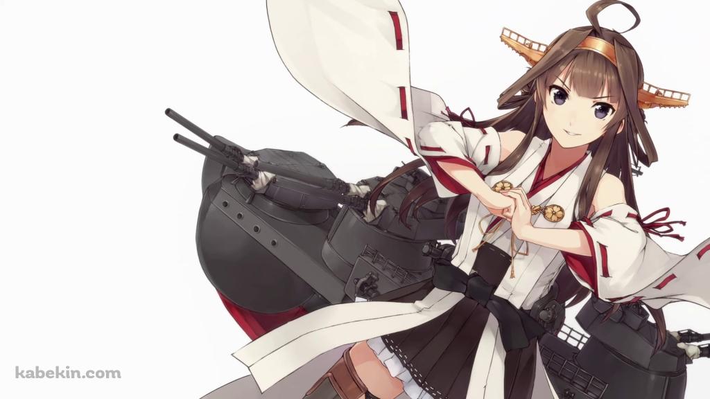 拳を握る可愛い金剛 / 艦隊これくしょんの壁紙(1024px x 576px) 高画質 PC・デスクトップ用
