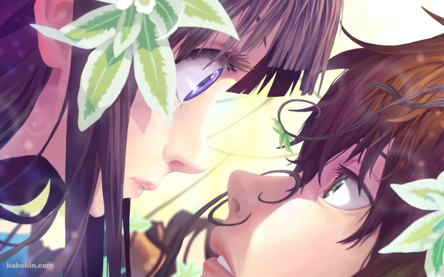 見つめ合う千反田えると折木奉太郎 / 氷菓の壁紙(1440px x 900px) 高画質 PC・デスクトップ用