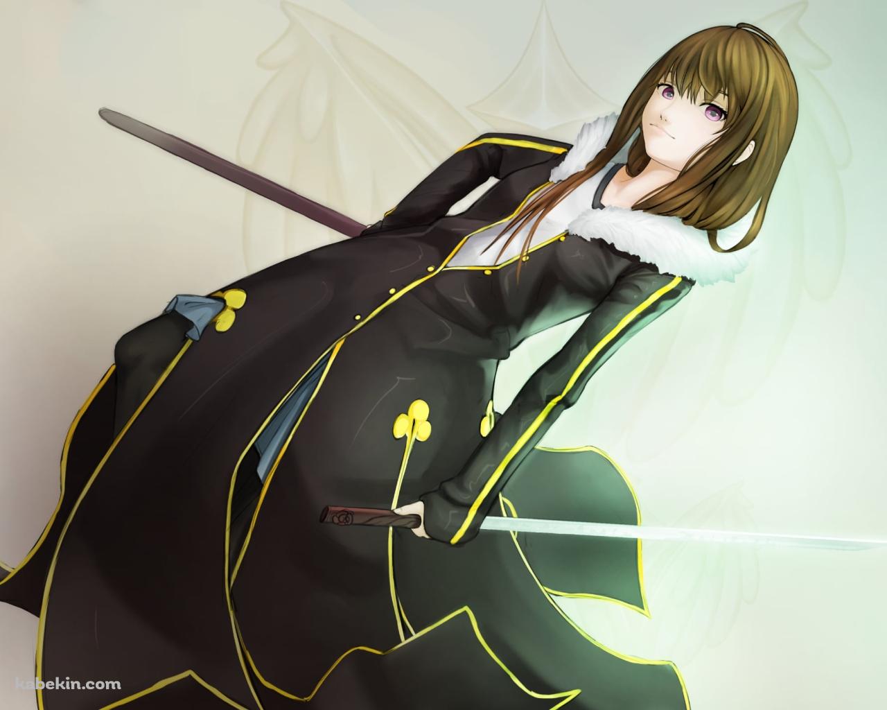 剣と鞘を持つ壱岐ひより / ノラガミの壁紙(1280px x 1024px) 高画質 PC・デスクトップ用