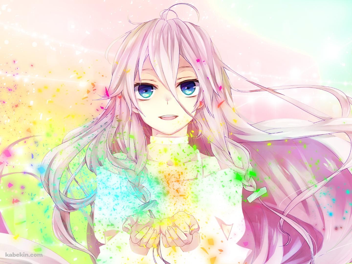 パステル調のタッチで描かれたIA / イア / ボカロの壁紙(1440px x 1080px) 高画質 PC・デスクトップ用