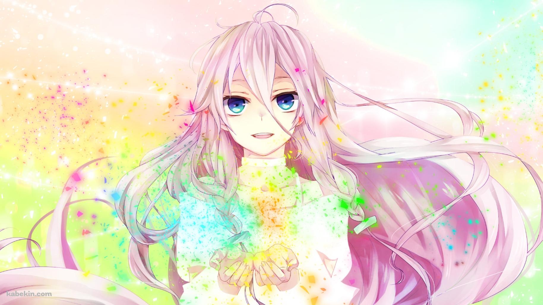 パステル調のタッチで描かれたIA / イア / ボカロの壁紙(1829px x 1029px) 高画質 PC・デスクトップ用