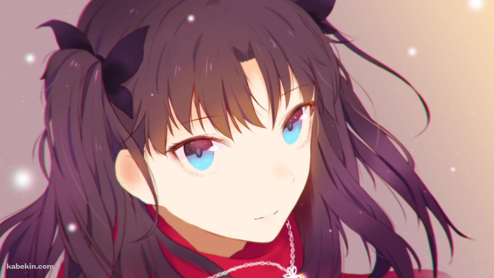 白い雪と遠坂凛 / Fateの壁紙(1600px x 900px) 高画質 PC・デスクトップ用