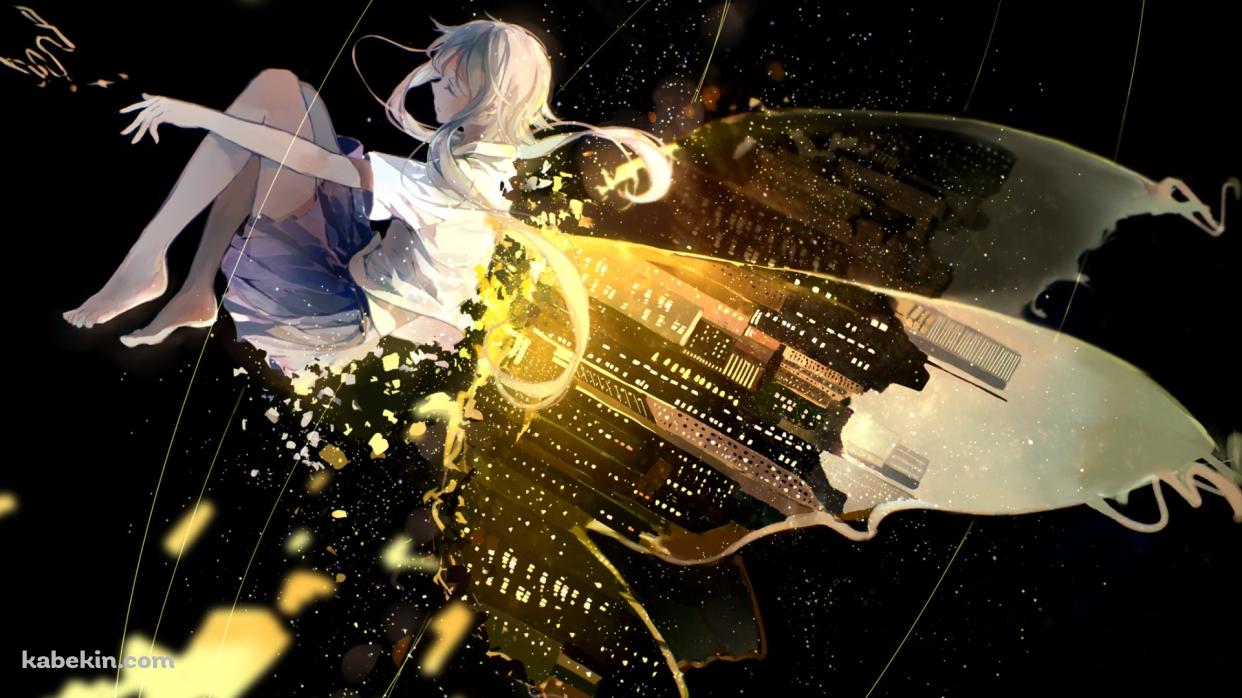 大きな羽が生えた洛天依 / ボカロ / ボーカロイドの壁紙(1242px x 698px) 高画質 PC・デスクトップ用