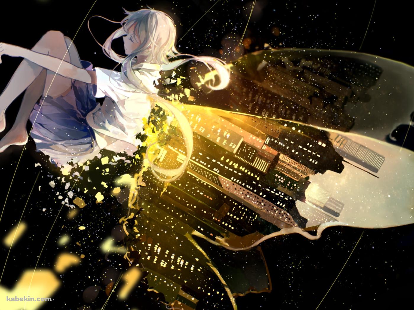 大きな羽が生えた洛天依 / ボカロ / ボーカロイドの壁紙(1400px x 1050px) 高画質 PC・デスクトップ用