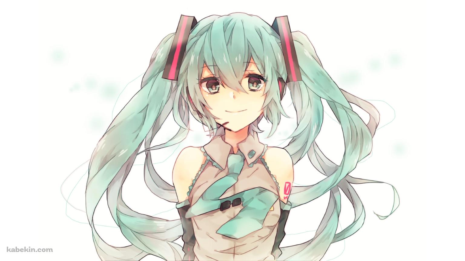 ヨレヨレのネクタイの初音ミク / ボカロ / ボーカロイドの壁紙(1536px x 864px) 高画質 PC・デスクトップ用