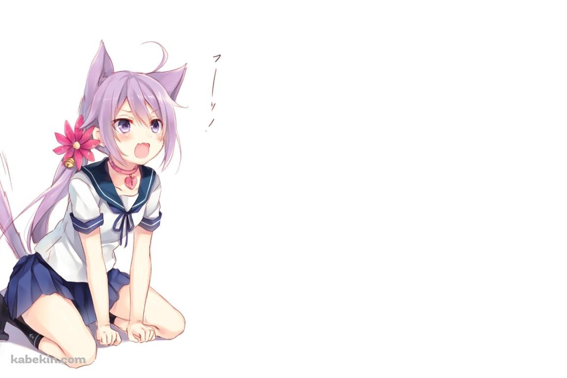 猫の真似をする可愛い曙 / 艦隊これくしょんの壁紙(1152px x 768px) 高画質 PC・デスクトップ用