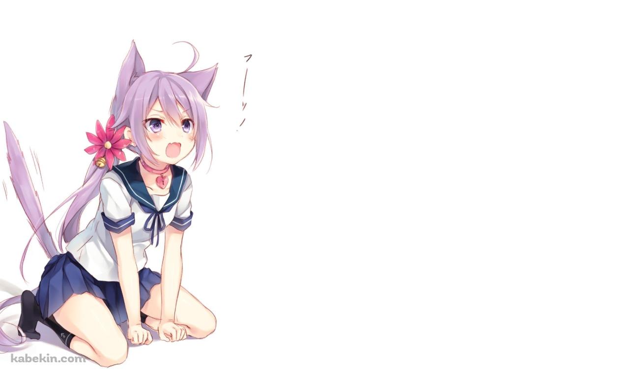 猫の真似をする可愛い曙 / 艦隊これくしょんの壁紙(1280px x 768px) 高画質 PC・デスクトップ用