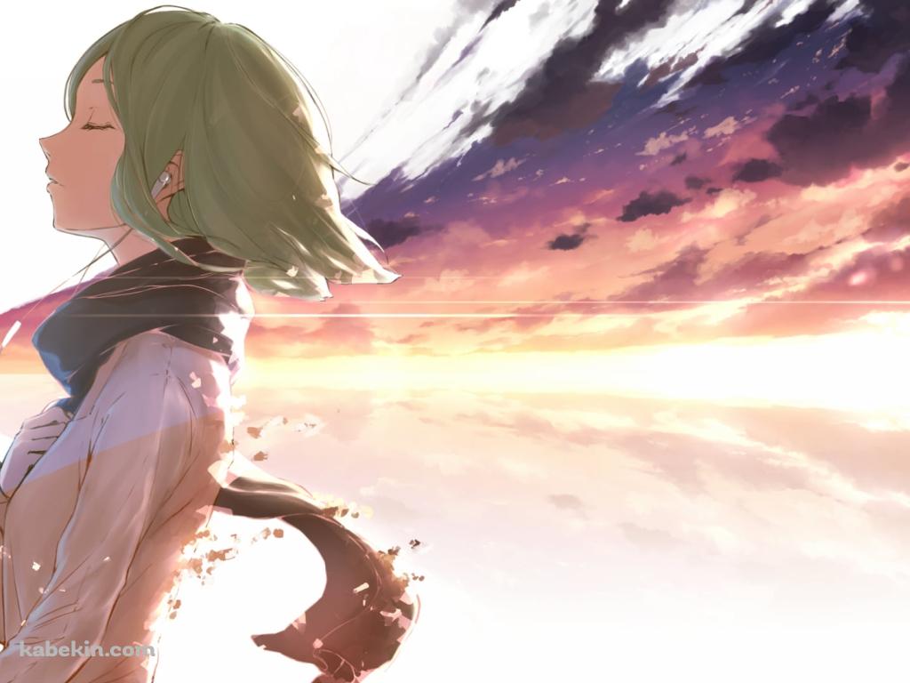 胸に手をあてるGUMI / ボカロの壁紙(1024px x 768px) 高画質 PC・デスクトップ用
