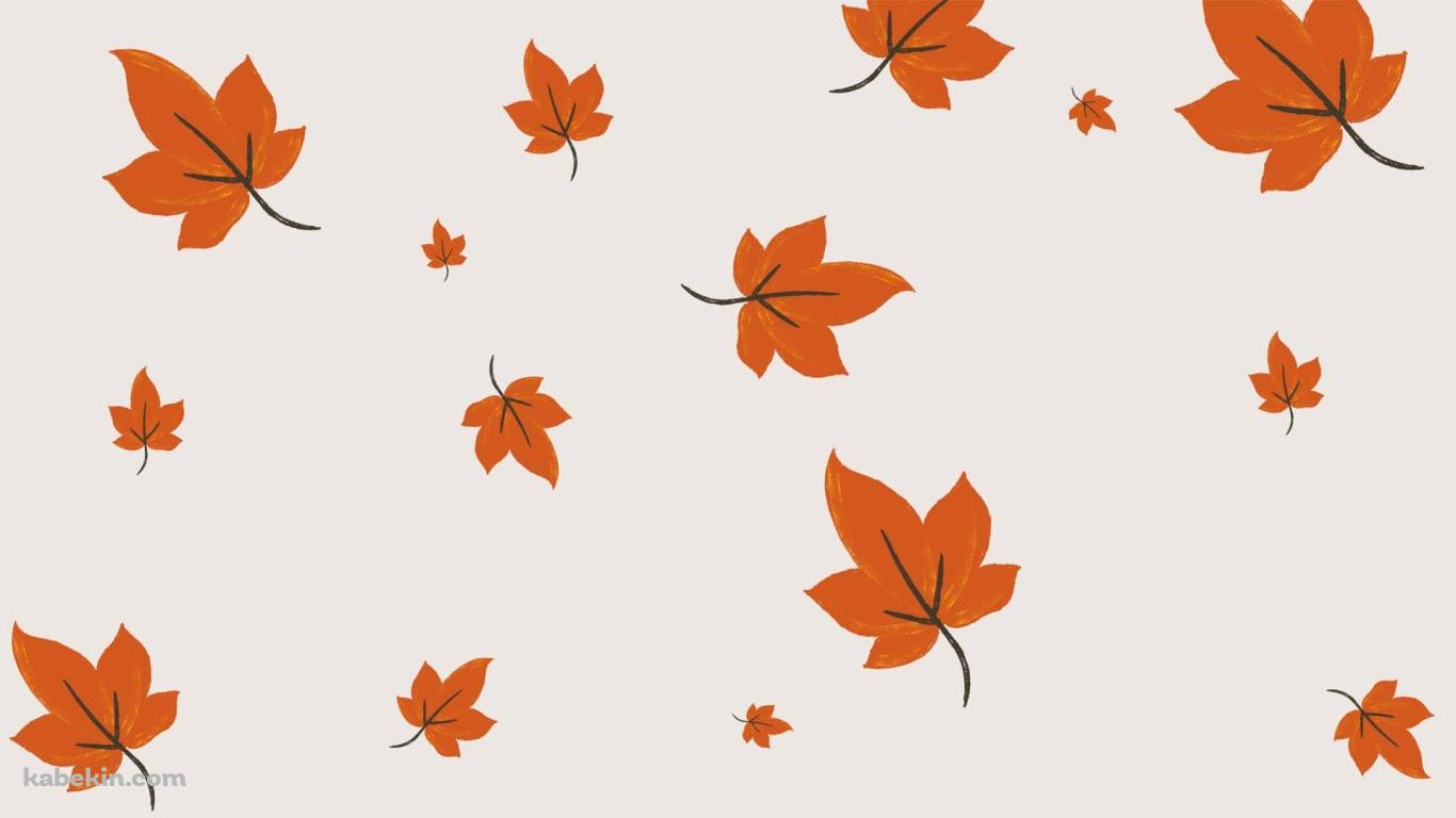手書きの紅葉 / 楓 / イラストの壁紙(1366px x 768px) 高画質 PC・デスクトップ用