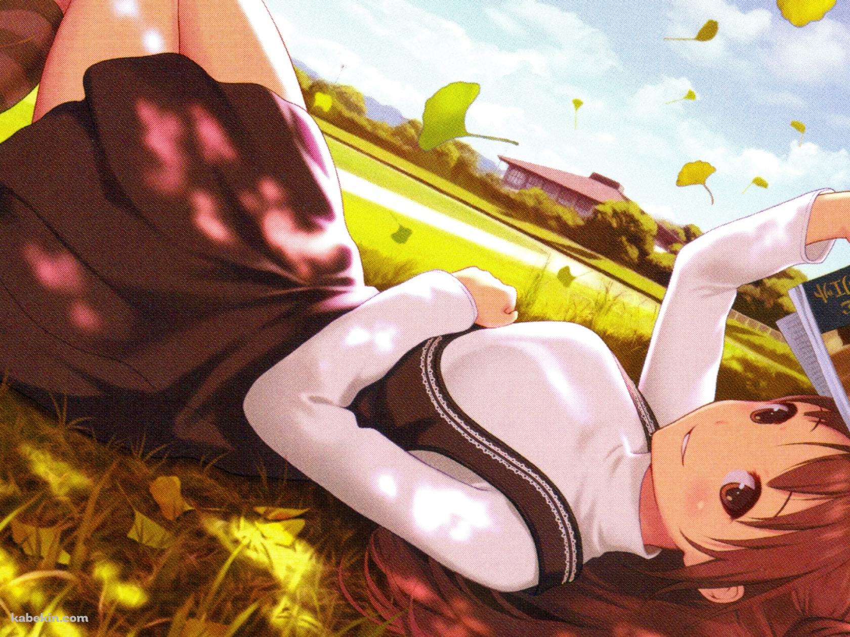 外で仰向けで本を読む蜷川 蘭子 / ロミオとジュリエット / アイログの壁紙(1680px x 1260px) 高画質 PC・デスクトップ用
