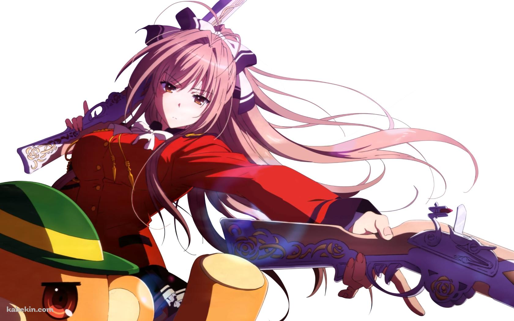 両手に銃を持つ千斗 いすず / 甘城ブリリアントパークの壁紙(1680px x 1050px) 高画質 PC・デスクトップ用