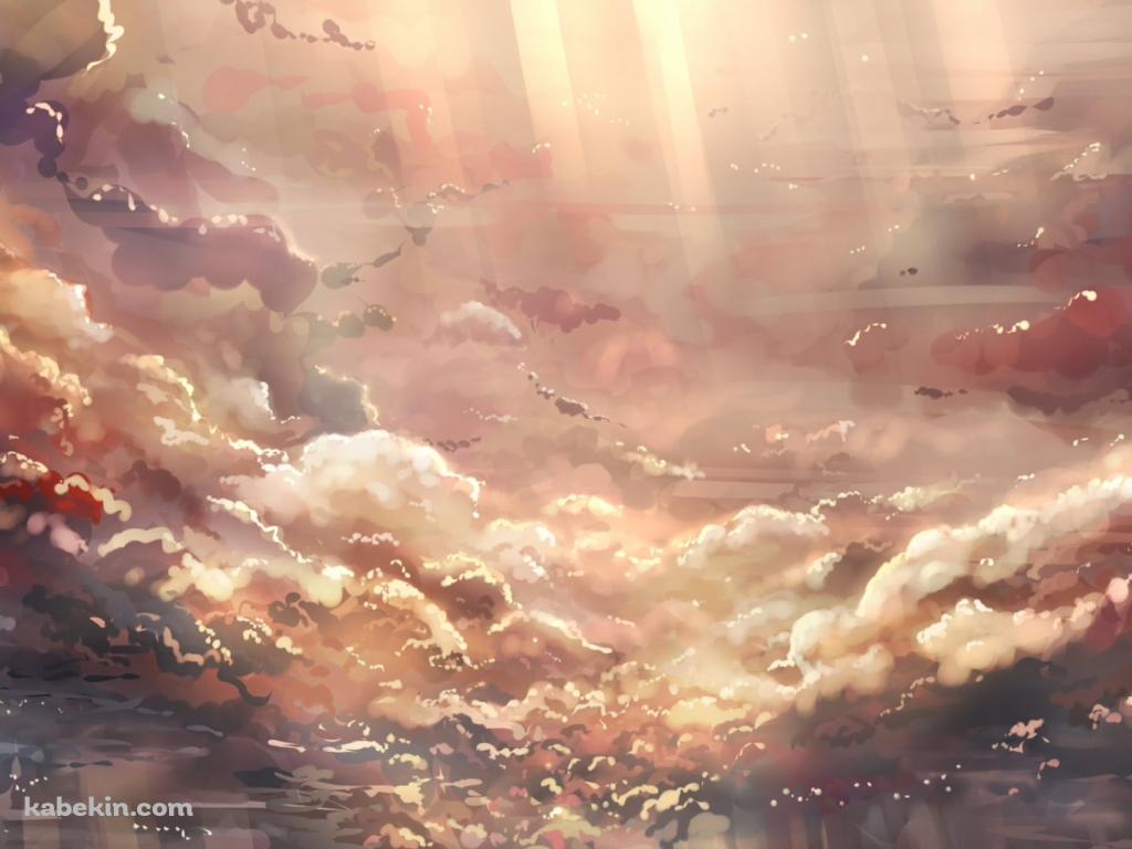 層になる雲 / 綺麗な空の壁紙(1024px x 768px) 高画質 PC・デスクトップ用