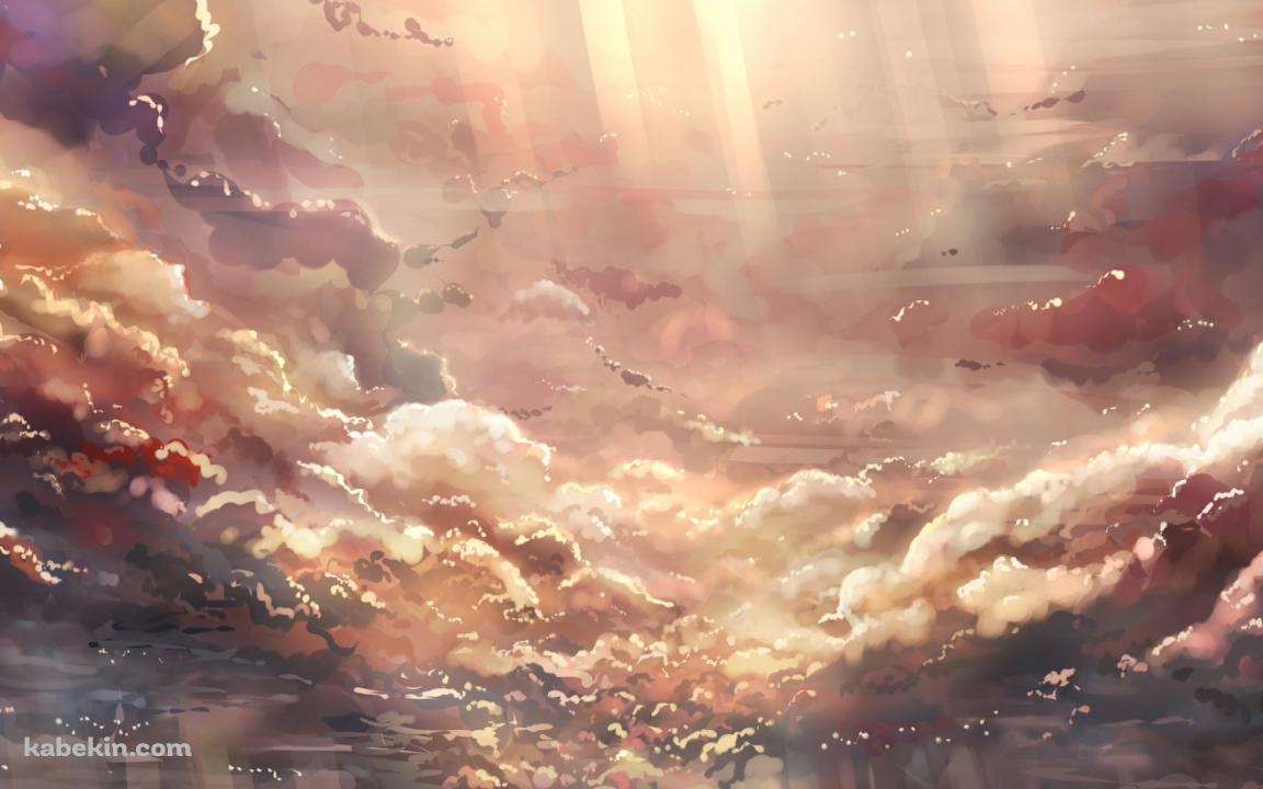 層になる雲 / 綺麗な空の壁紙(1152px x 720px) 高画質 PC・デスクトップ用