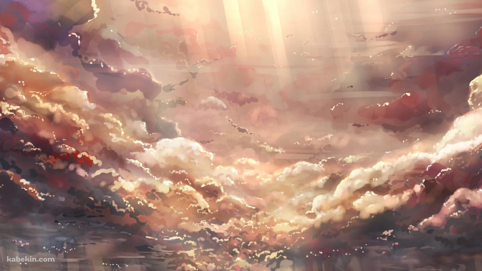 層になる雲 / 綺麗な空の壁紙(1536px x 864px) 高画質 PC・デスクトップ用