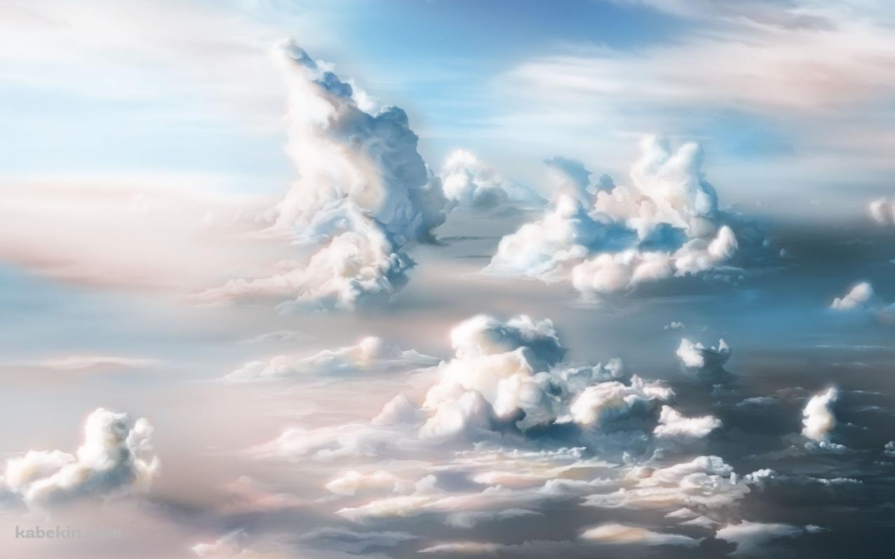 上空から見た背の高い雲 / 綺麗の壁紙(1280px x 800px) 高画質 PC・デスクトップ用