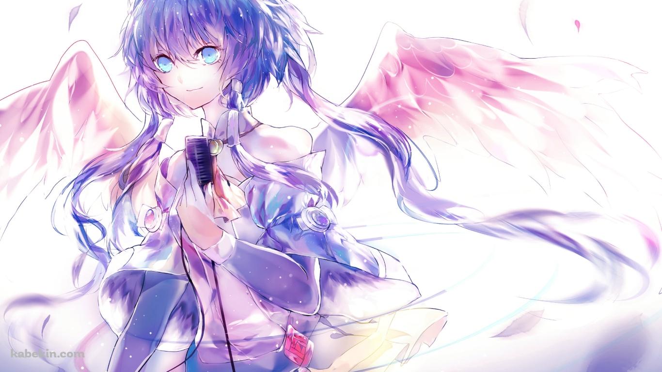 天使の翼が生えた綺麗な洛天依 / ボカロ / LUO TIANYIの壁紙(1366px x 768px) 高画質 PC・デスクトップ用