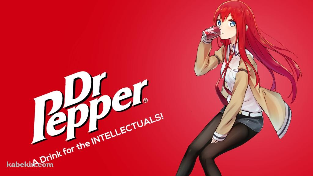 ドクペを飲む牧瀬紅莉栖 / シュタゲの壁紙(1024px x 576px) 高画質 PC・デスクトップ用