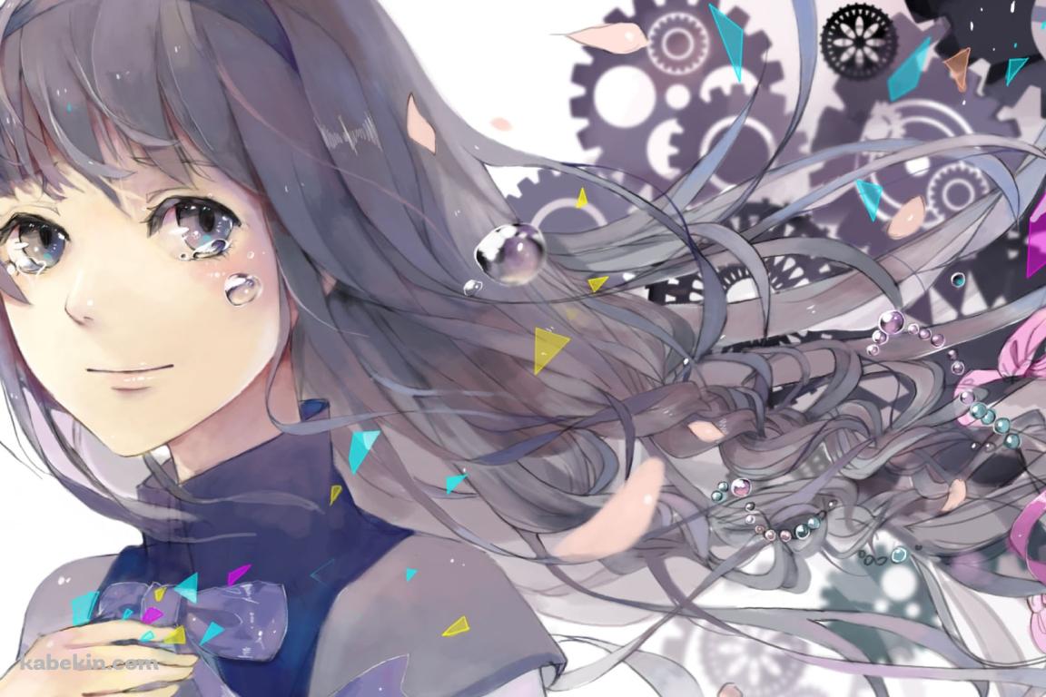 胸元のリボンに手をあてこちらを見つめる暁美ほむら / 魔法少女まどか☆マギカの壁紙(1152px x 768px) 高画質 PC・デスクトップ用