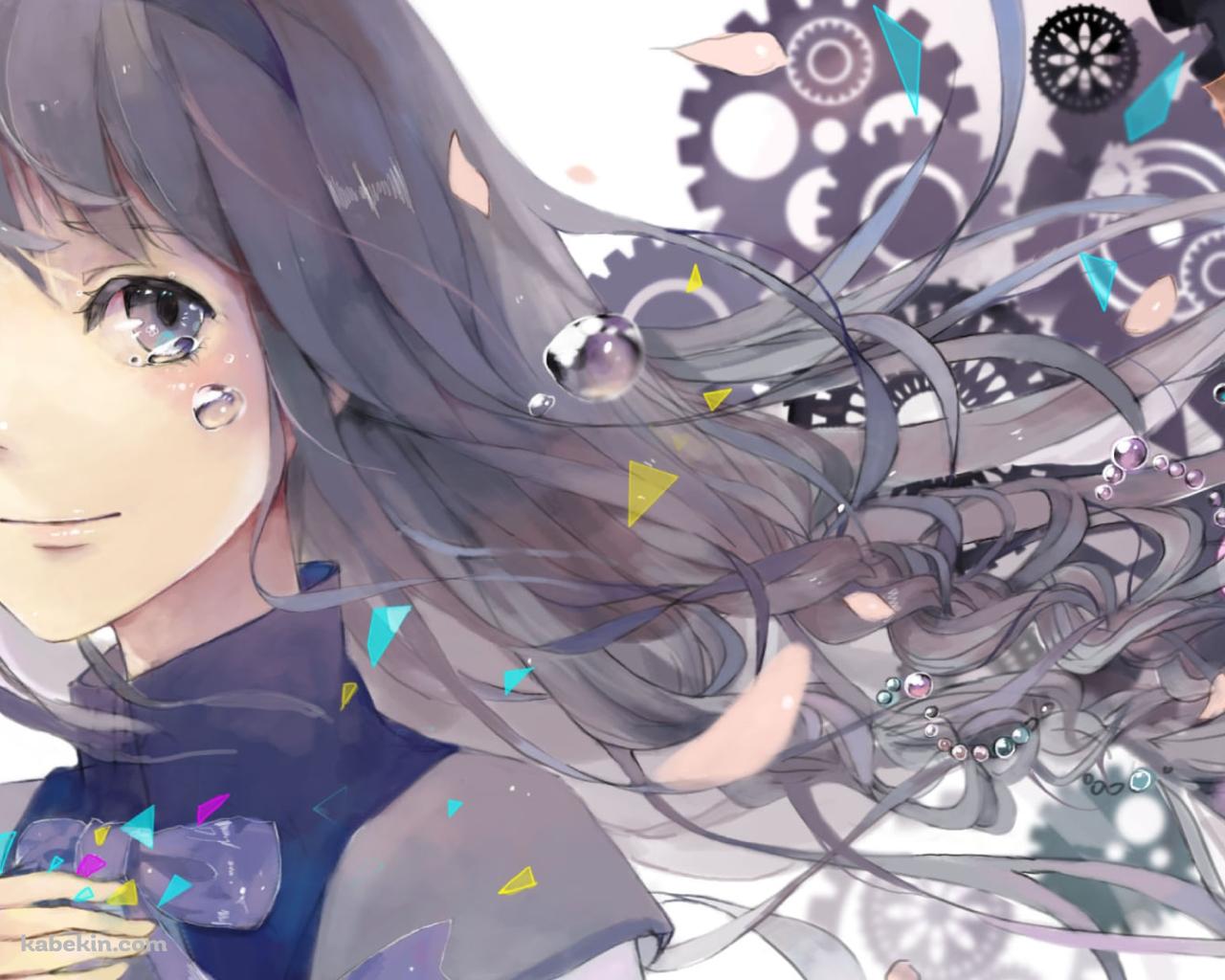 胸元のリボンに手をあてこちらを見つめる暁美ほむら / 魔法少女まどか☆マギカの壁紙(1280px x 1024px) 高画質 PC・デスクトップ用