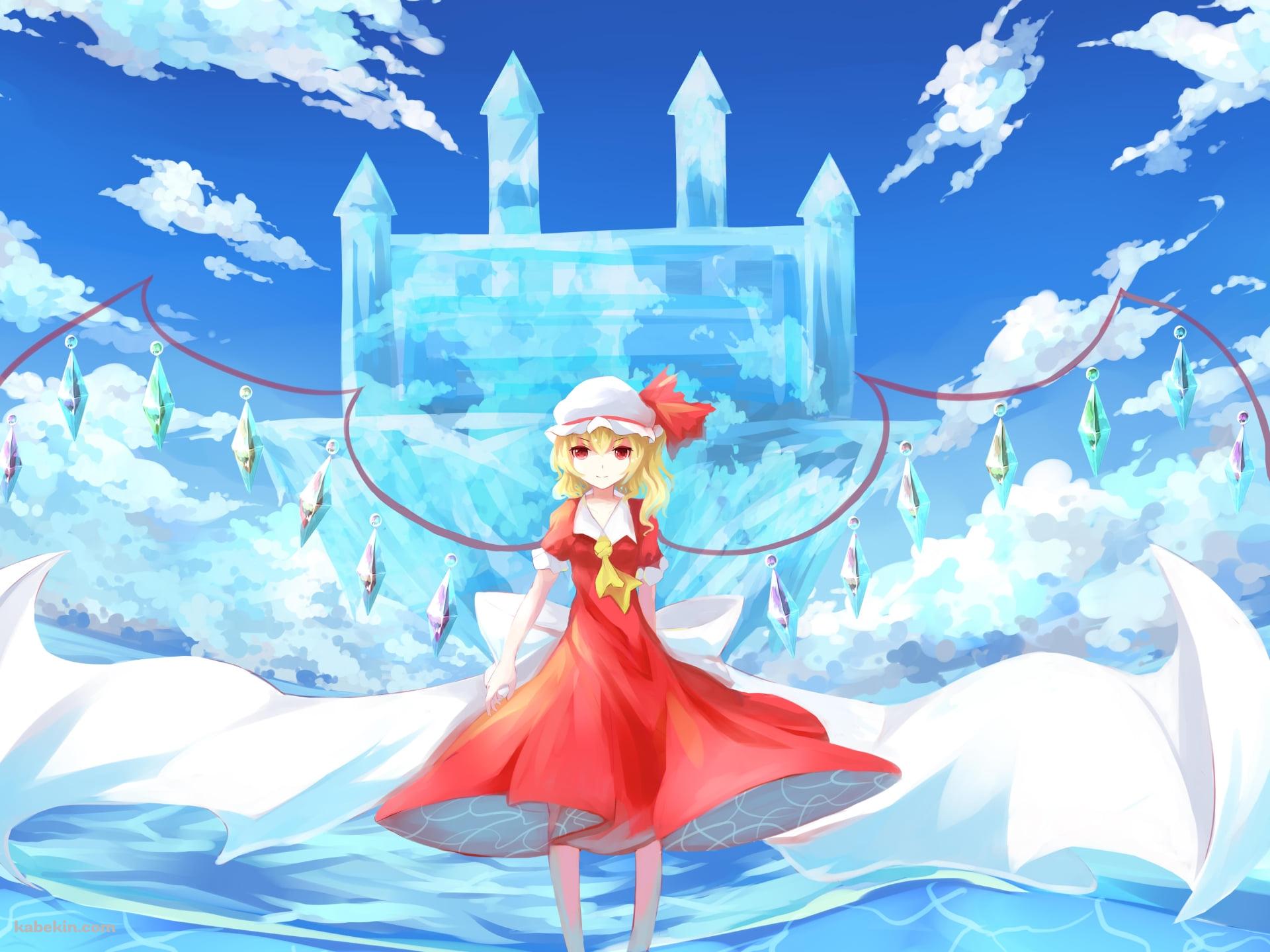 水の中に立つ赤いドレスを着たフランドール・スカーレット / 東方紅魔郷の壁紙(1920px x 1440px) 高画質 PC・デスクトップ用