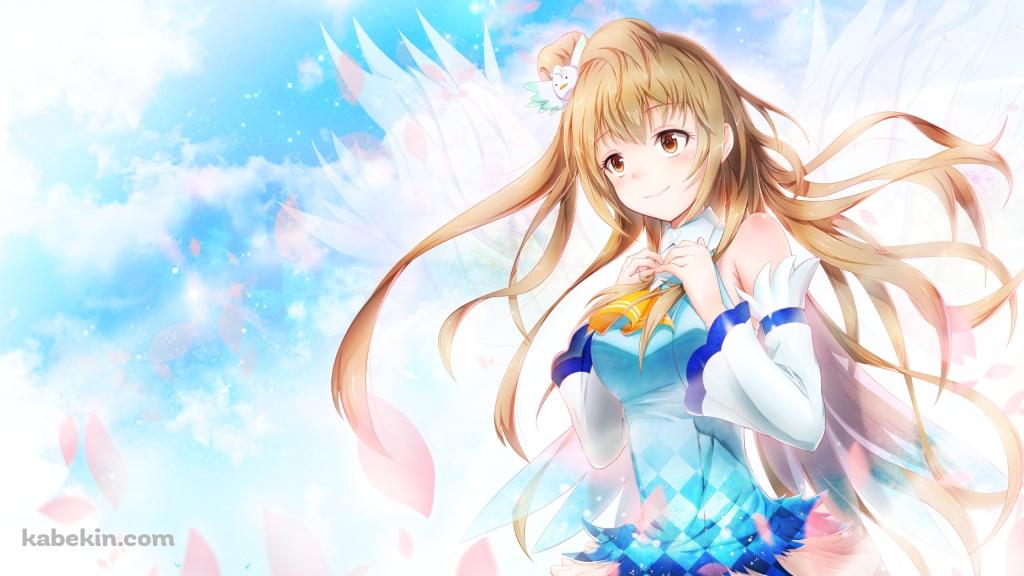 淡いタッチで描かれた胸元に手をあてる南ことり / ラブライブ!の壁紙(1024px x 576px) 高画質 PC・デスクトップ用