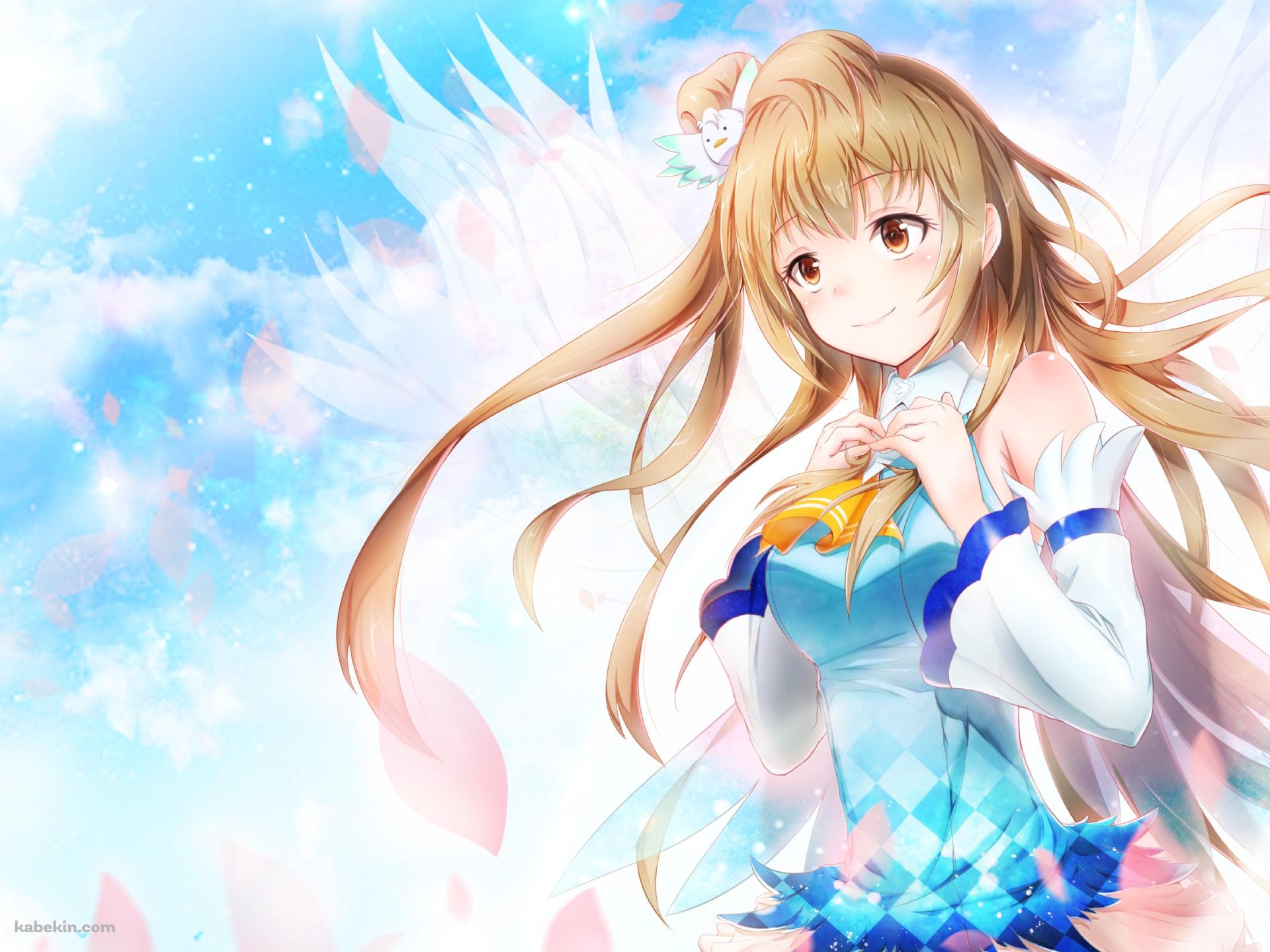 淡いタッチで描かれた胸元に手をあてる南ことり / ラブライブ!の壁紙(1920px x 1440px) 高画質 PC・デスクトップ用