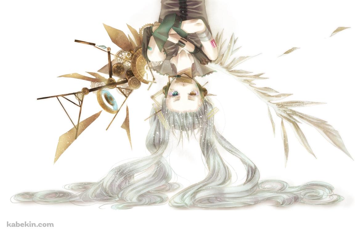 逆さまで腕組みするかっこいい初音ミク / オッドアイ / ボカロの壁紙(1152px x 768px) 高画質 PC・デスクトップ用