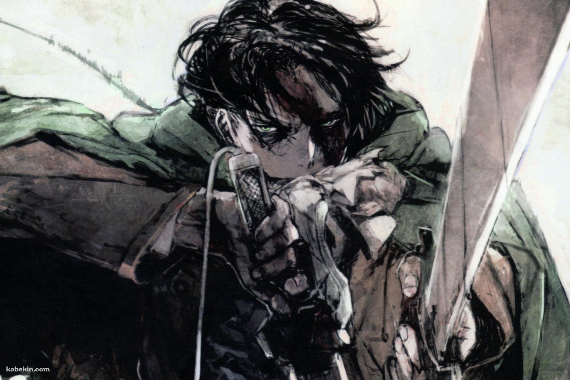 剣をかまえるリヴァイ / ラフスケッチ / 進撃の巨人の壁紙(2000px x 1333px) 高画質 PC・デスクトップ用