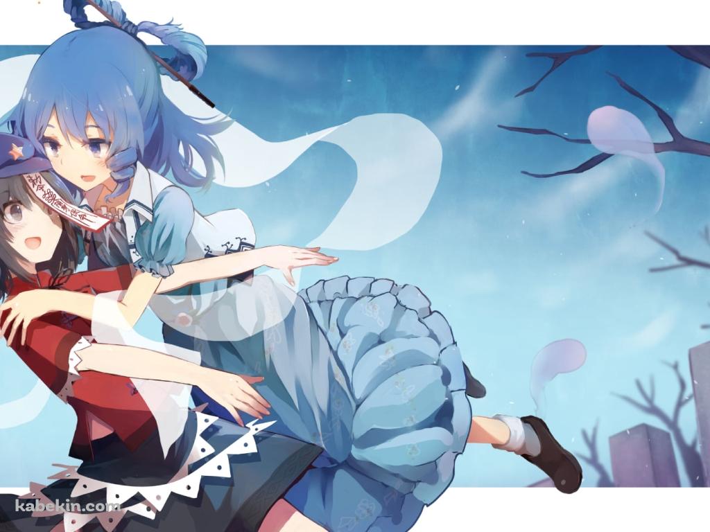霍青娥(かく せいが) / 宮古芳香 (みやこよしか) / 青娥娘々 / 墓地 / 東方の壁紙(1024px x 768px) 高画質 PC・デスクトップ用