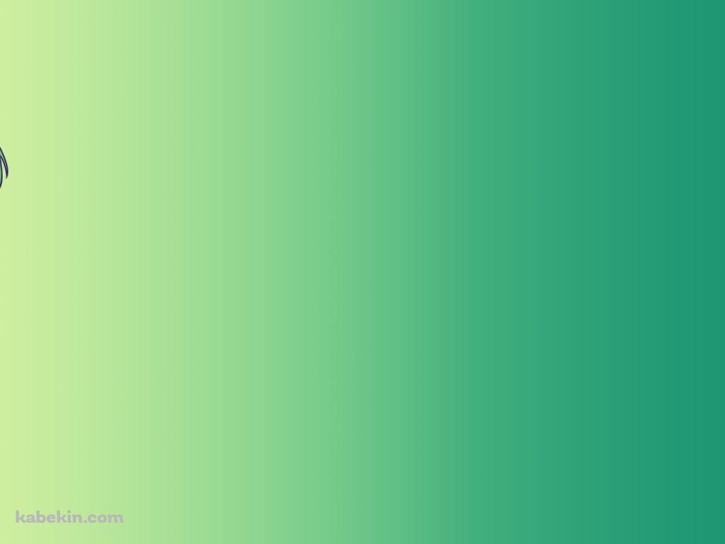 画面端から顔を出す初音ミク / ボカロの壁紙(1024px x 768px) 高画質 PC・デスクトップ用
