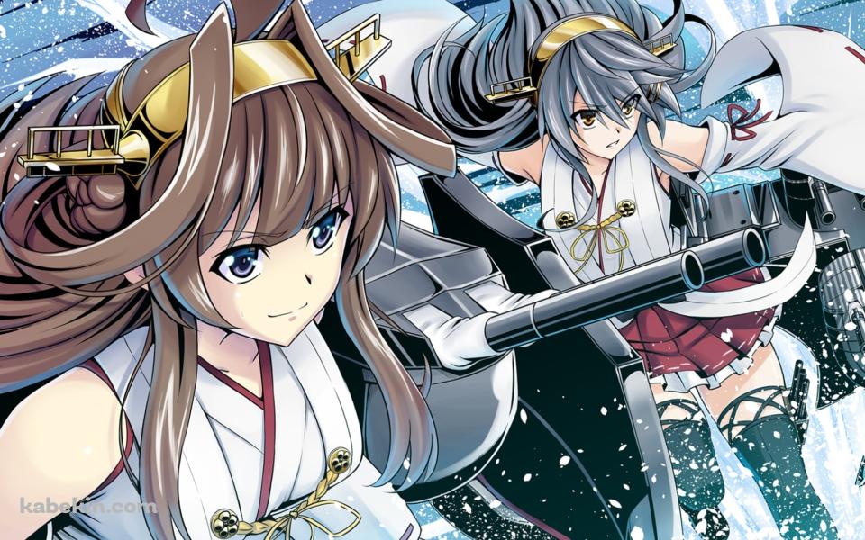 進軍する金剛と榛名 / 艦隊これくしょんの壁紙(960px x 600px) 高画質 PC・デスクトップ用