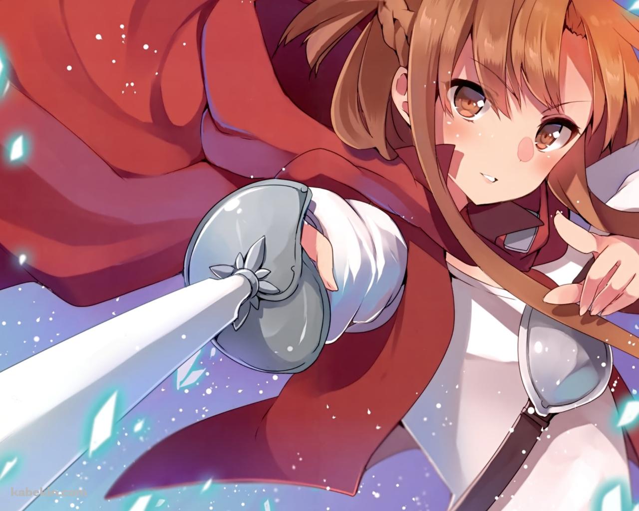 サーベルを突き立てるアスナ / SAO / ソードアートオンラインの壁紙(1280px x 1024px) 高画質 PC・デスクトップ用
