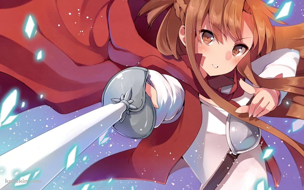 サーベルを突き立てるアスナ / SAO / ソードアートオンラインの壁紙(1280px x 800px) 高画質 PC・デスクトップ用