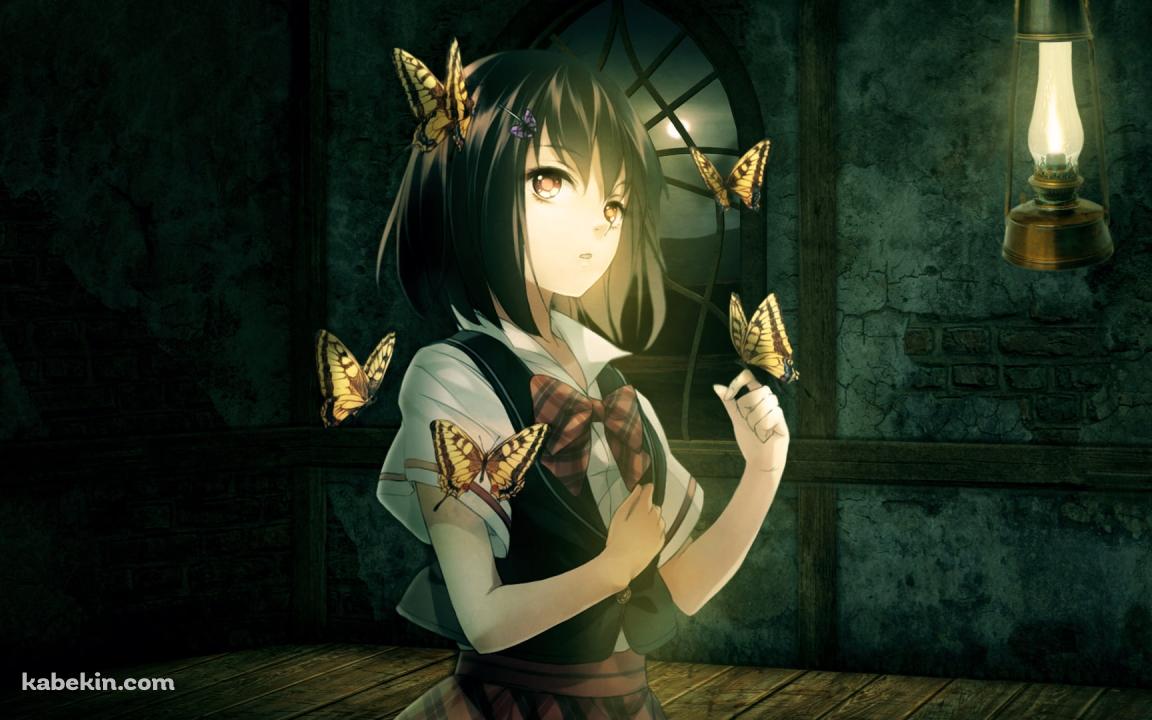 沢山のアゲハ蝶と天倉 澪 / 零 / FATAL FRAMEの壁紙(1152px x 720px) 高画質 PC・デスクトップ用